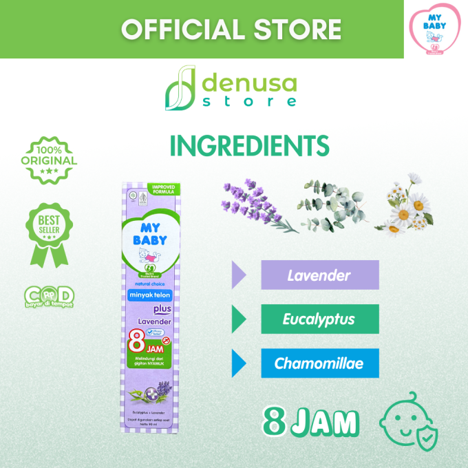MY BABY Minyak Telon Plus Lavender 8 Jam 90 ml