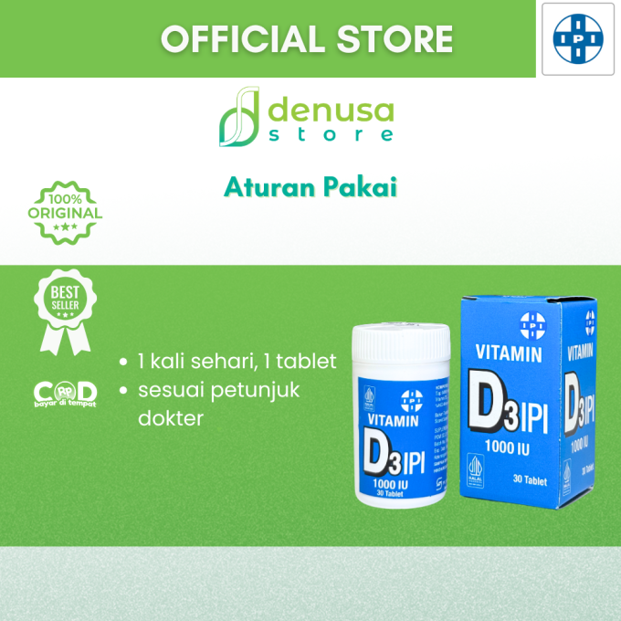 IPI Vitamin D3 1000 IU 30 Tablet