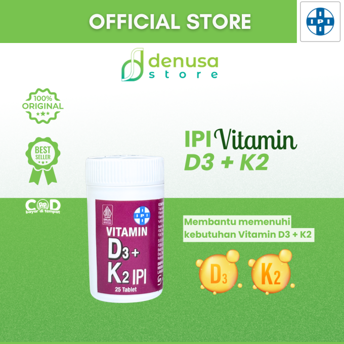 IPI Vitamin D3 + K2 25 Tablet