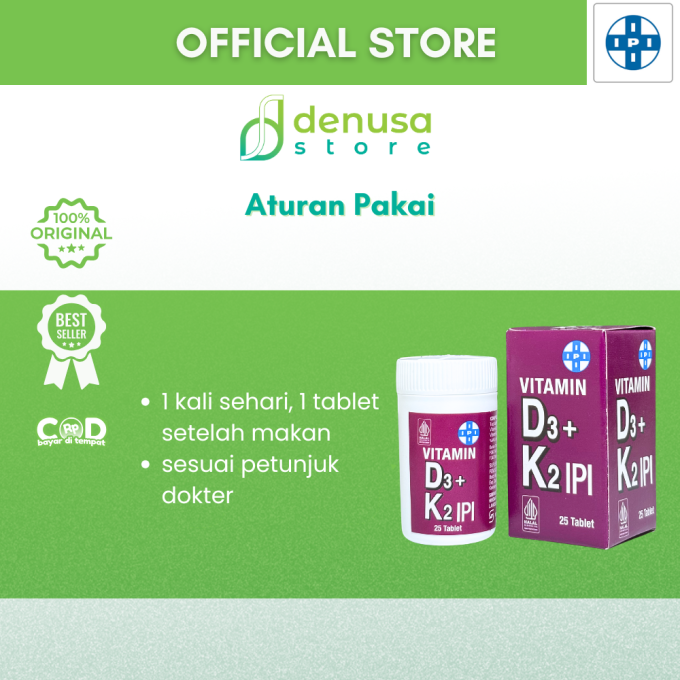 IPI Vitamin D3 + K2 25 Tablet