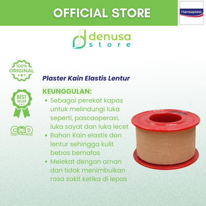 HANSAPLAST Plester Rol Kain Lentur 2.5 cm x 4.5 m