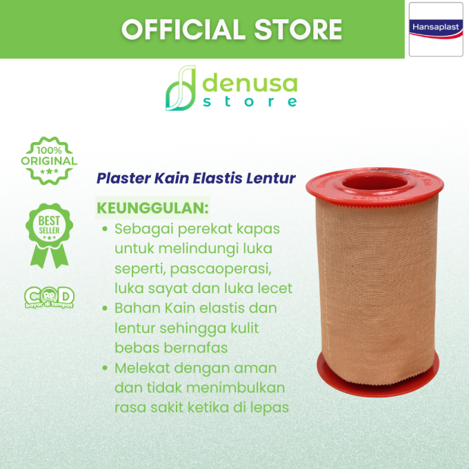 HANSAPLAST Plester Rol Kain Lentur 7.5 cm x 4.5 m