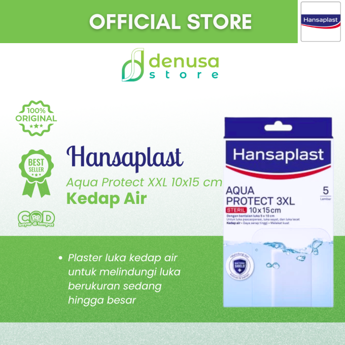 HANSAPLAST Aqua Protect XXXL Steril 10x15cm 5 Lembar