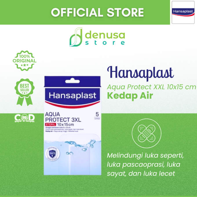 HANSAPLAST Aqua Protect XXXL Steril 10x15cm 5 Lembar