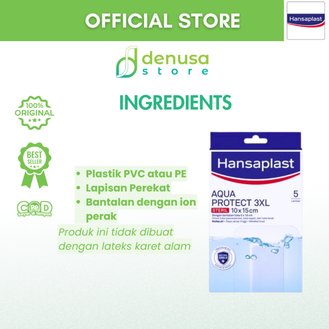 HANSAPLAST Aqua Protect XXXL Steril 10x15cm 5 Lembar