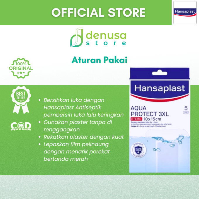 HANSAPLAST Aqua Protect XXXL Steril 10x15cm 5 Lembar