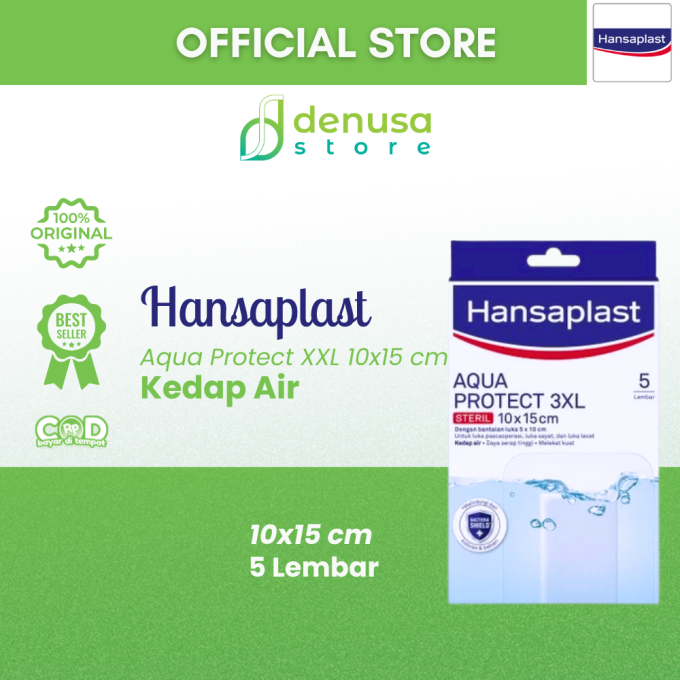 HANSAPLAST Aqua Protect XXXL Steril 10x15cm 5 Lembar