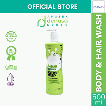 LACTACYD Baby Body n Hair Wash Extra Milky 500 ml