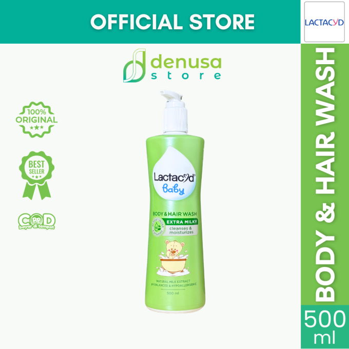 LACTACYD Baby Body n Hair Wash Extra Milky 500 ml