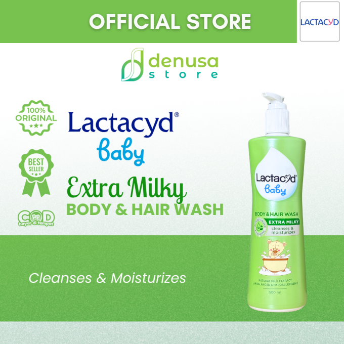 LACTACYD Baby Body n Hair Wash Extra Milky 500 ml