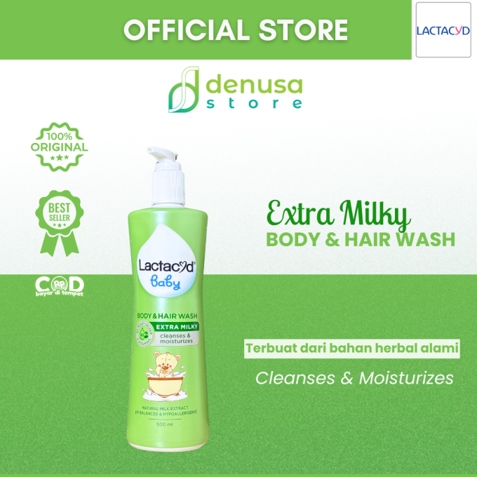 LACTACYD Baby Body n Hair Wash Extra Milky 500 ml