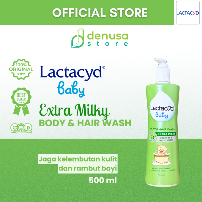 LACTACYD Baby Body n Hair Wash Extra Milky 500 ml