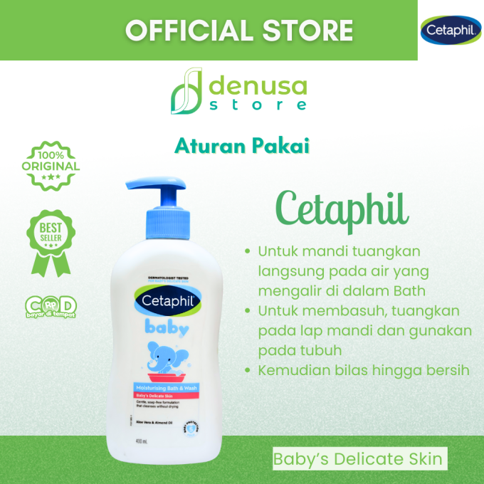 CETAPHIL Baby Moisturising Bath n Wash Babys Delicate Skin 400 ml