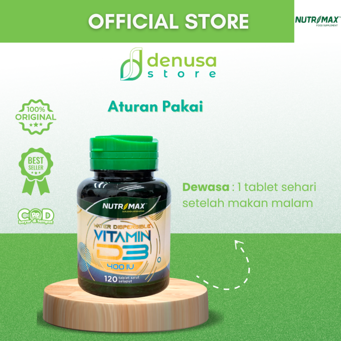 NUTRIMAX Vitamin D3 400 IU 120 Tablet Salut Selaput
