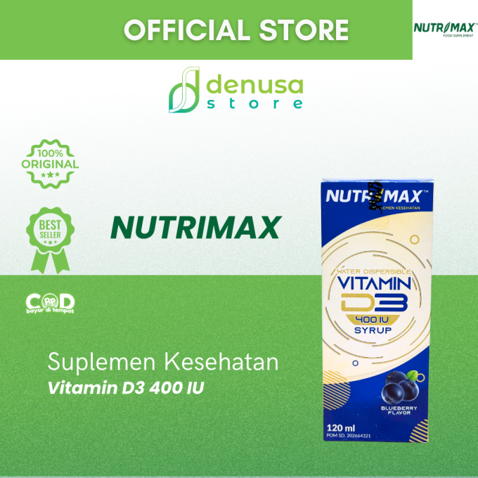 NUTRIMAX Vitamin D3 400 IU Syrup 120 ml