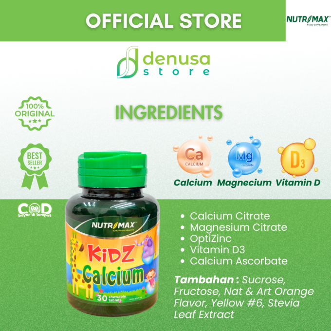 NUTRIMAX Kidz Calcium 30 Chewable Tablets