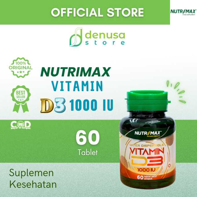 NUTRIMAX Vitamin D3 1000 IU 60 Tablet Salut Selaput
