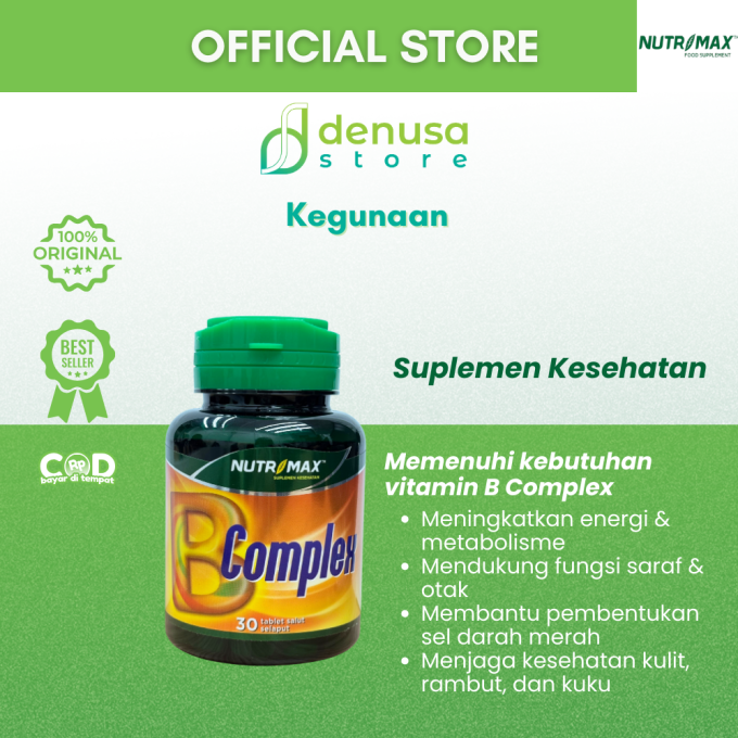 NUTRIMAX B Complex 30 Tablet Salut Selaput