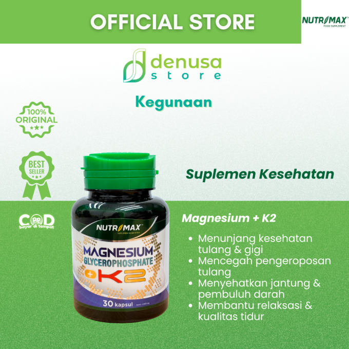 NUTRIMAX Magnesium Glycerophosphate + K2 30 Kapsul