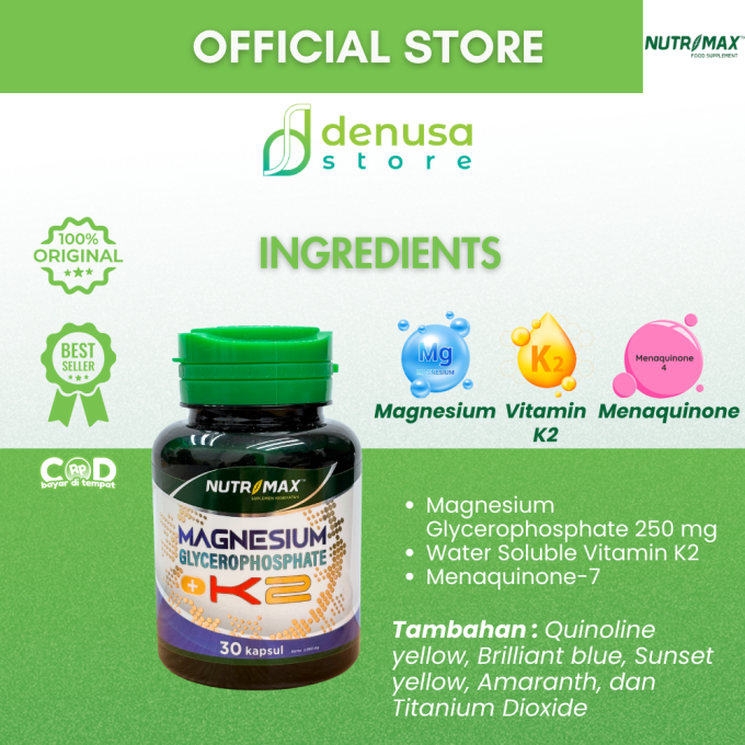 NUTRIMAX Magnesium Glycerophosphate + K2 30 Kapsul