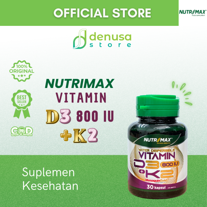 NUTRIMAX Vitamin D3 800 IU + K2 30 Kapsul