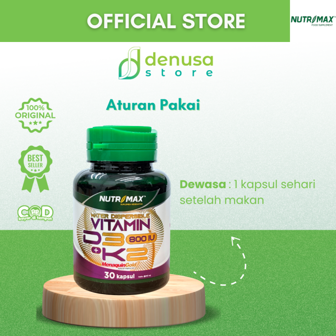 NUTRIMAX Vitamin D3 800 IU + K2 30 Kapsul