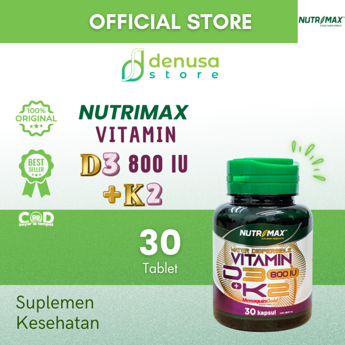 NUTRIMAX Vitamin D3 800 IU + K2 30 Kapsul