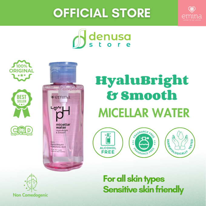 EMINA HyaluBright n Smooth Low PH Micellar Water 300 ml