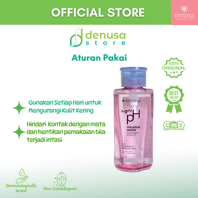 EMINA HyaluBright n Smooth Low PH Micellar Water 300 ml