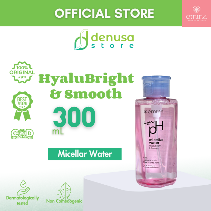 EMINA HyaluBright n Smooth Low PH Micellar Water 300 ml