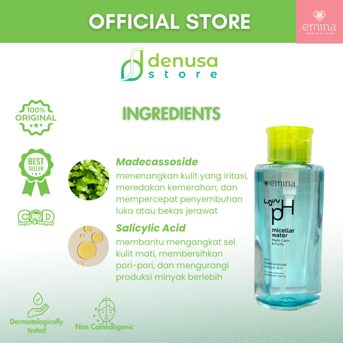 EMINA Made Calm n Purify Low PH Micellar water 300 ml