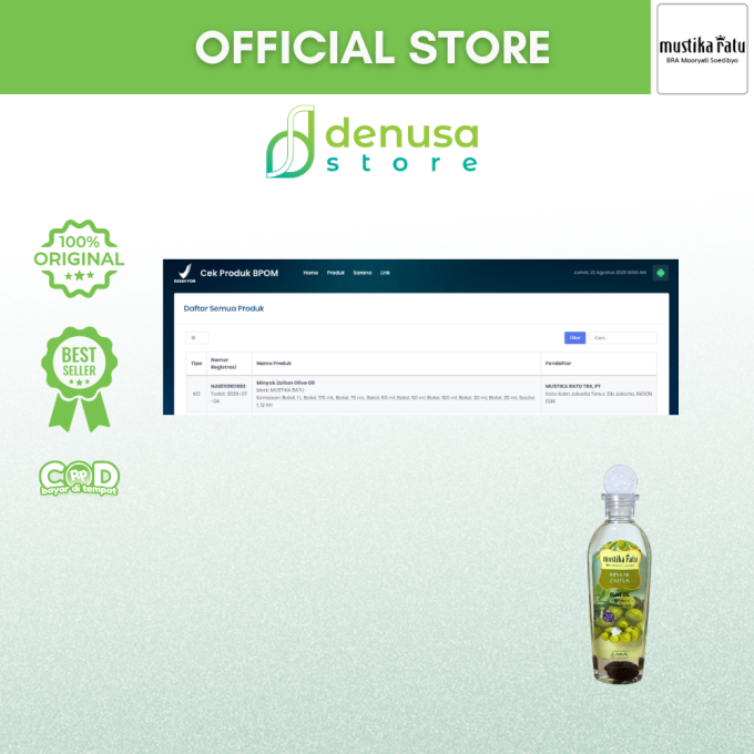 MUSTIKA RATU Minyak Zaitun Olive Oil 175 ml