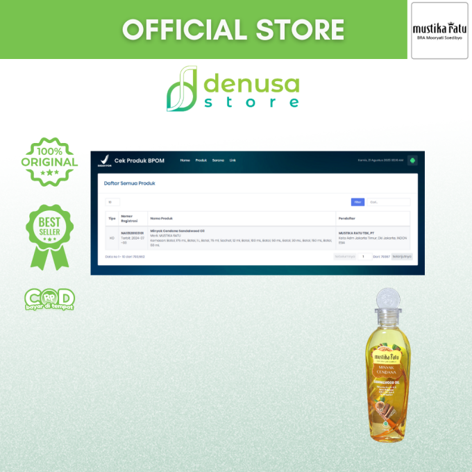 MUSTIKA RATU Minyak cendana Sandalwood Oil 175 ml