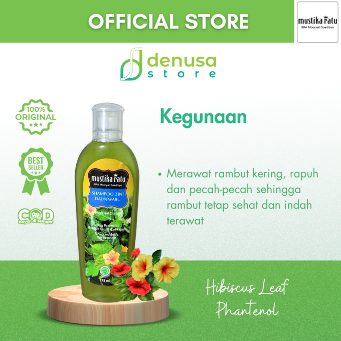 MUSTIKA RATU Shampoo 2 in 1 Daun Waru 175 ml