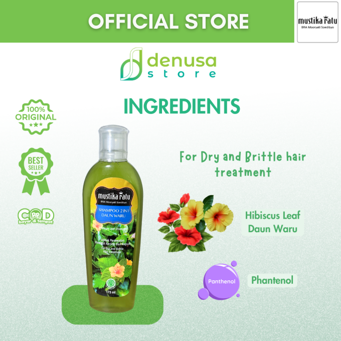 MUSTIKA RATU Shampoo 2 in 1 Daun Waru 175 ml