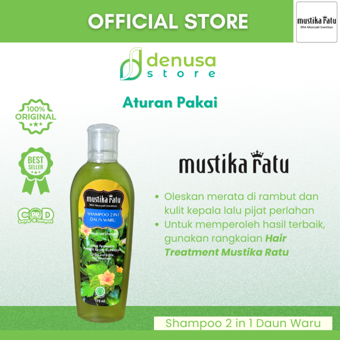 MUSTIKA RATU Shampoo 2 in 1 Daun Waru 175 ml