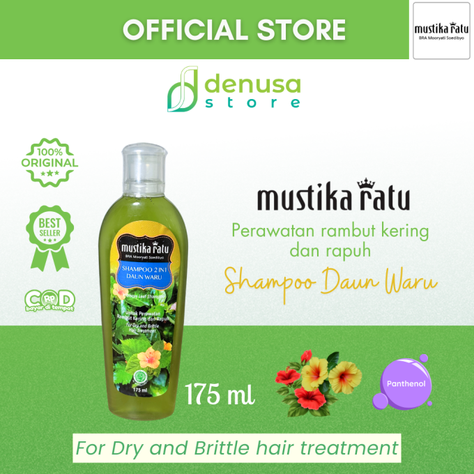 MUSTIKA RATU Shampoo 2 in 1 Daun Waru 175 ml