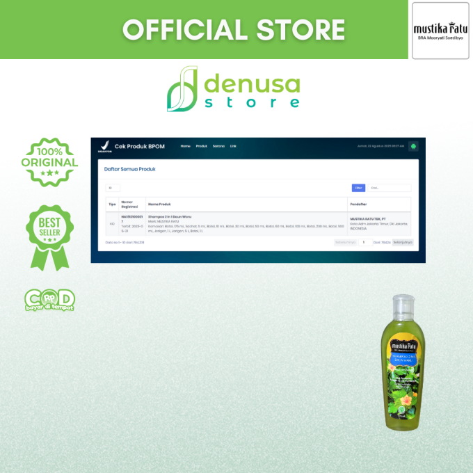 MUSTIKA RATU Shampoo 2 in 1 Daun Waru 175 ml