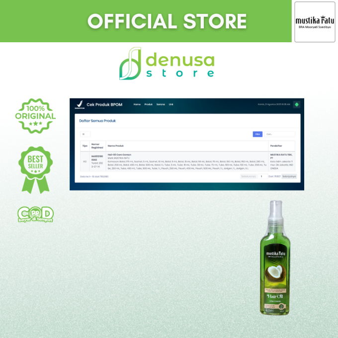 MUSTIKA RATU Hair Oil Cem Ceman 175 ml