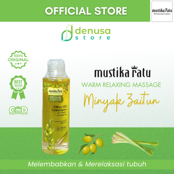 MUSTIKA RATU Minyak Zaitun Olive Oil Lemongrass n Aromatic Essential Oil 150 ml