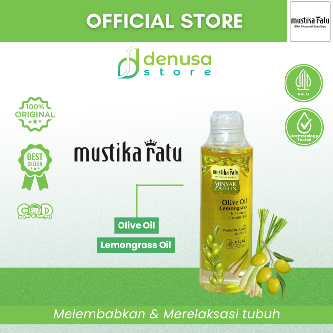 MUSTIKA RATU Minyak Zaitun Olive Oil Lemongrass n Aromatic Essential Oil 150 ml