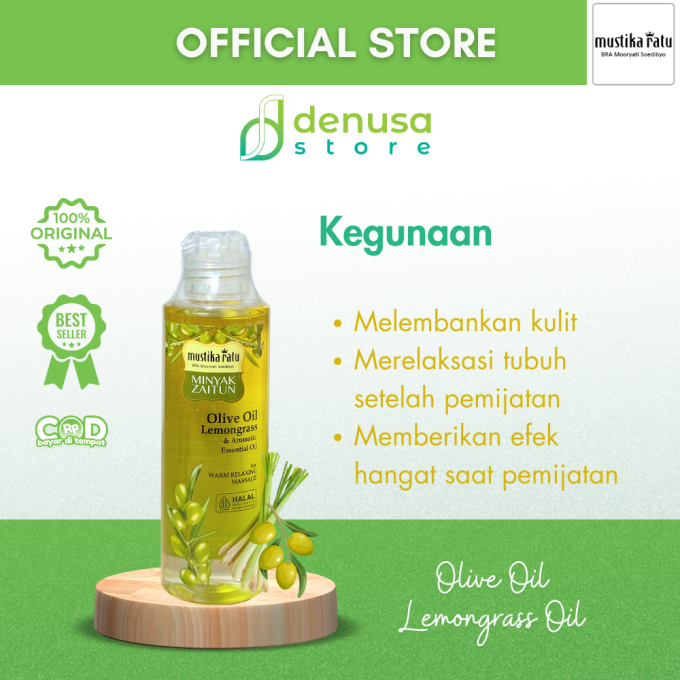 MUSTIKA RATU Minyak Zaitun Olive Oil Lemongrass n Aromatic Essential Oil 150 ml