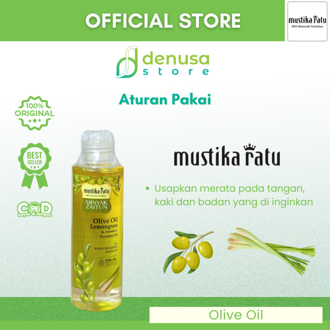 MUSTIKA RATU Minyak Zaitun Olive Oil Lemongrass n Aromatic Essential Oil 150 ml