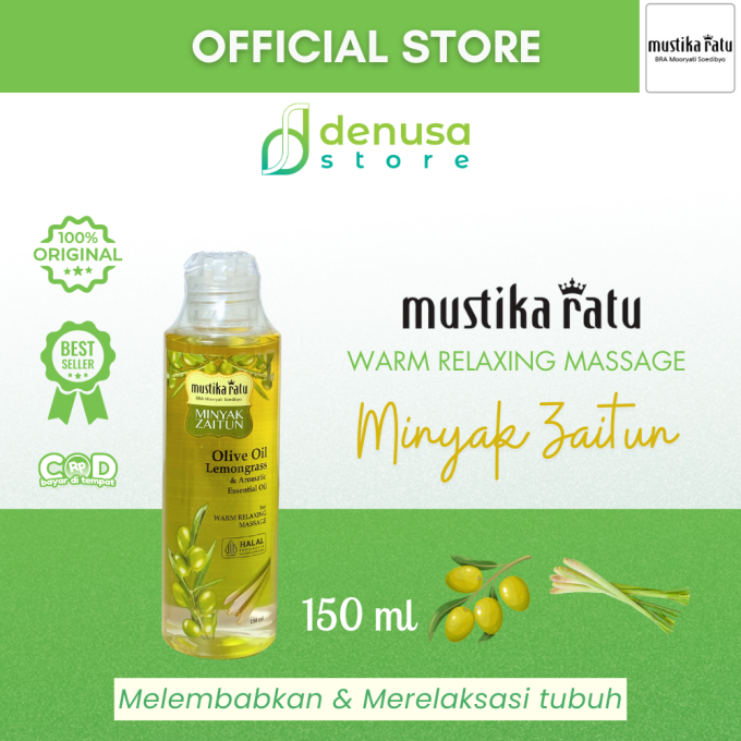 MUSTIKA RATU Minyak Zaitun Olive Oil Lemongrass n Aromatic Essential Oil 150 ml