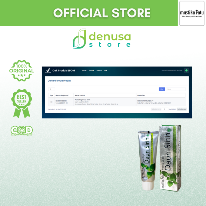 MUSTIKA RATU Pasta Gigi Daun Sirih 60 g