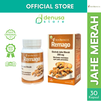 SIDOMUNCUL Remago Red Ginger Extract 300 mg 30 Vegetable Capsules