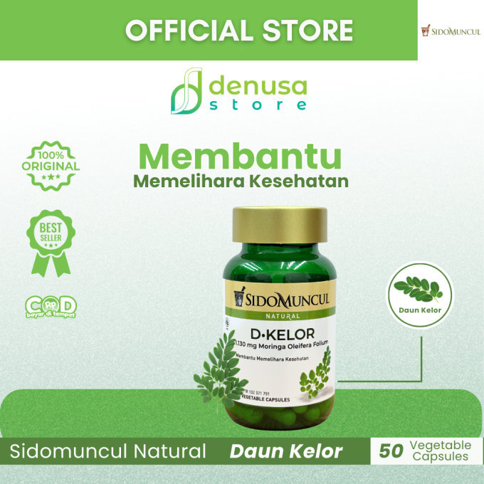 SIDOMUNCUL Daun Kelor 50 Vegetable Capsules