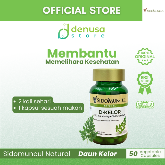 SIDOMUNCUL Daun Kelor 50 Vegetable Capsules