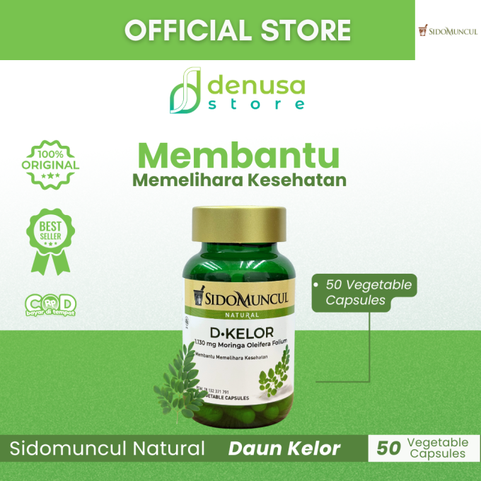 SIDOMUNCUL Daun Kelor 50 Vegetable Capsules