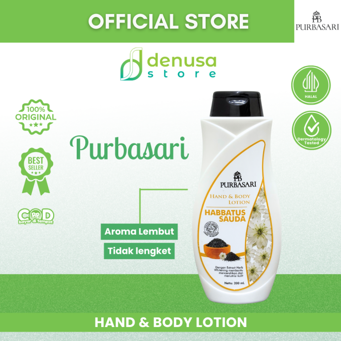 PURBASARI Hand n Body Lotion Habbatussauda 200 ml